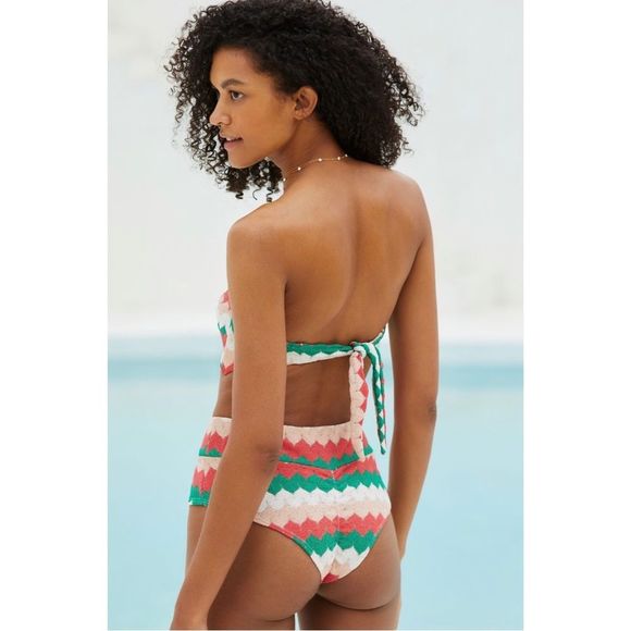 Anthropologie Montce Gelato High-Rise Ruched Bikini Bottoms Size Small or Large - Picture 2 of 10